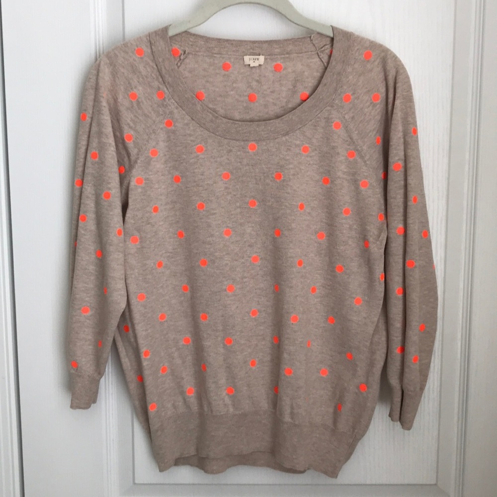 SALE J.Crew polka dot sweater size S